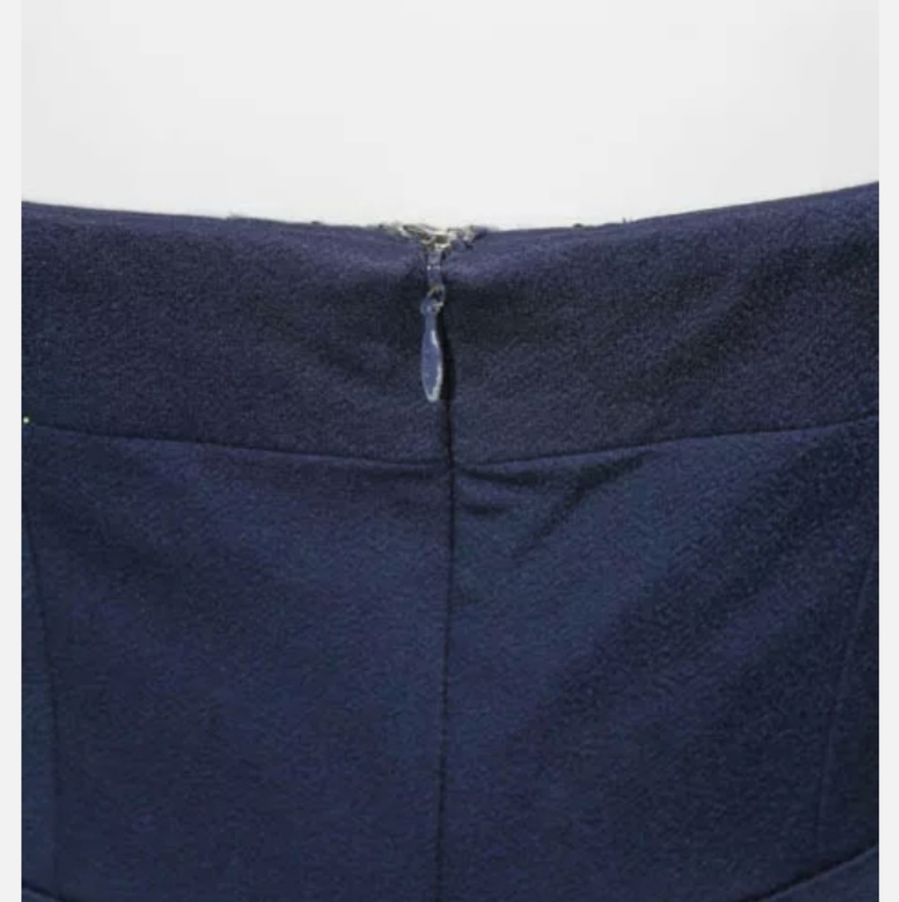 SHOSHANNA MIDNIGHT NAVY STRAPLESS ESTELLA DRESS 2 - Picture 4 of 5